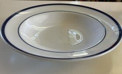 Williams-Sonoma Brasserie Blue 9" Rimmed Soup Bowl Single Japan NEW COND
