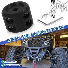 Winch Stopper Stop Rubber Heavy Duty Cable Line Waterproof Rope Hook ATV UTV