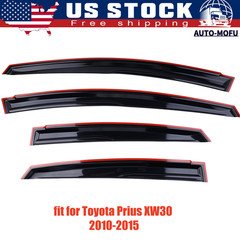 Window Visor Sun Shade Vent Rain Guard Deflector For 2010-2015 Toyota Prius XW30