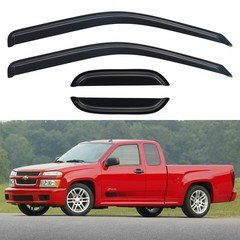 Window Visors Rain Guards Shield for 2004-2012 Chevy Colorado/GMC Canyon Exte...