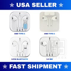 Wired Earphones Headphones Compatible with iPhone | iPad | USB-C | 8-Pin | 3.5mm