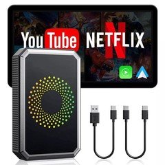 Wireless Carplay WIFI AI box Android 12 Auto Adapter Converter w/Netflix YouTube
