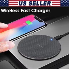 Wireless Fast Charger Charging Pad Dock for Samsung iPhone Android Cell Phone