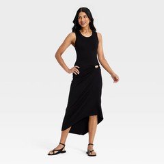 Women Asymmetrical Knit Midi Dress - A New Day