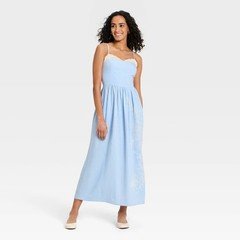Women Sleeveless Cutwork Midi Sundress - Universal Thread