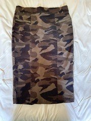 Women’s Army Fatigue High Waist Slim Fit Skirt