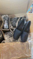 Women's Black Satin Slip-On Flats Closed Toe Solid Lightweight US 9 Std