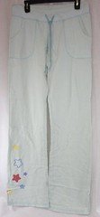 Womens Juniors David & Goliath Light Blue Drawstring Stars Lounge Sweats Pants 