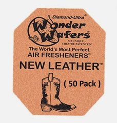 Wonder Wafers 50 CT Individually Wrapped New Leather Air Fresheners