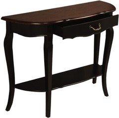 Wood Console Sofa Entry Table with Drawer & Shelf for Living Room Hallway Foyer 