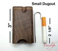  Wood Dugout 3" With 2 1/8" Ceramic One Hitter And Built In Clean out