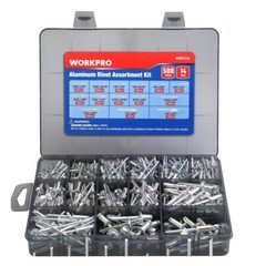 WORKPRO 500PC Pop Rivets Assortment Kit Aluminum Blind Rivets 14Size Blind Rivet