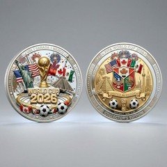 World Cup 2026 Challenge Coin FIFA North America Legacy Soccer Fan Gift