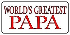 World's Greatest Papa Photo License Plate