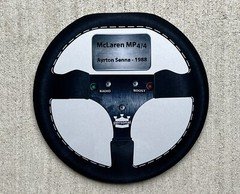 Wow Ayrton Senna 1988 Mp4/4 F1 Steering Wheel racing metal Wall Art In HD