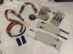 WWII GERMAN WAFFEN NCO FIELD GEAR M40 AMMO, AY-STRAP,P BELT LOT