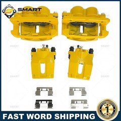 YELLOW FRONT AND REAR DISC BRAKE CALIPERS FOR 05 - 08 FORD F-150 LINCOLN MARK LT