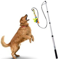 YES4QUALITY Flirt Pole for Dogs - Safe & Strong for Large Breeds with Non-Bun...