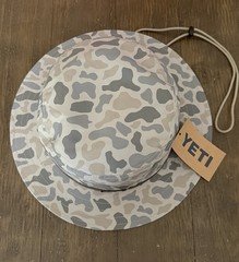 YETI Washed Camo Boonie Texas Print Outdoor Fishing Hiking Sun Hat Retired Color