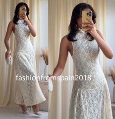 ZARA NEW WOMAN LONG LACE DRESS ECRU S,M,L  1067/152/712