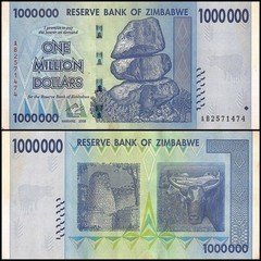 Zimbabwe 1 Million Dollars, 2008, P-77, Used
